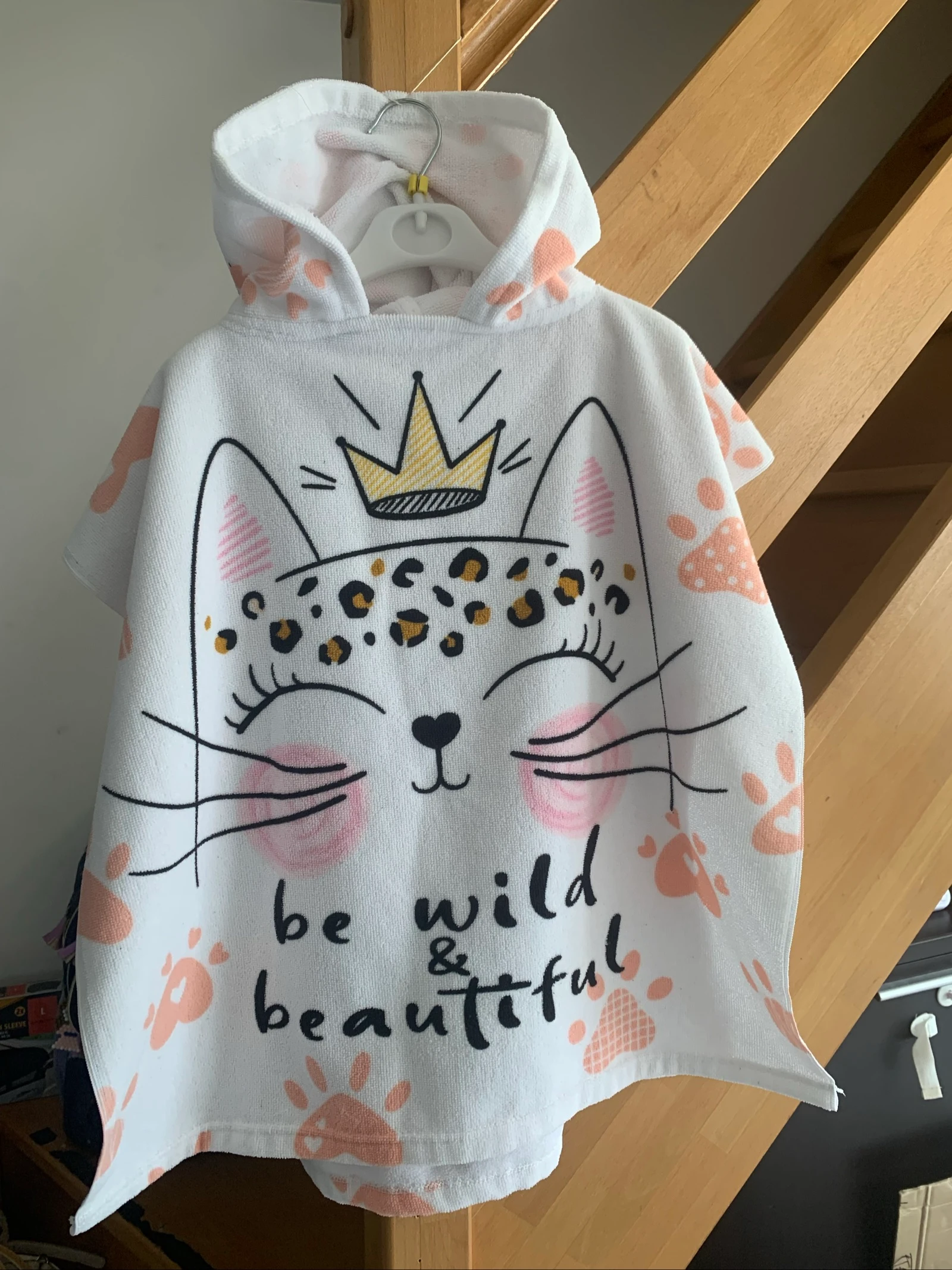 Poncho de plage enfant à capuche – Chat –  neuf